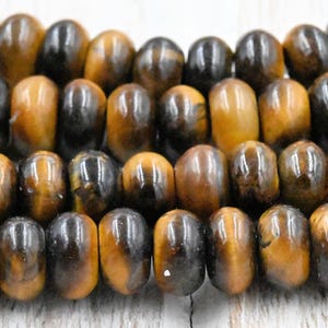 Tiger Eye Rondelle Beads