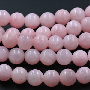 Light Pink Dyed Natural Jade Round Beads 8mm