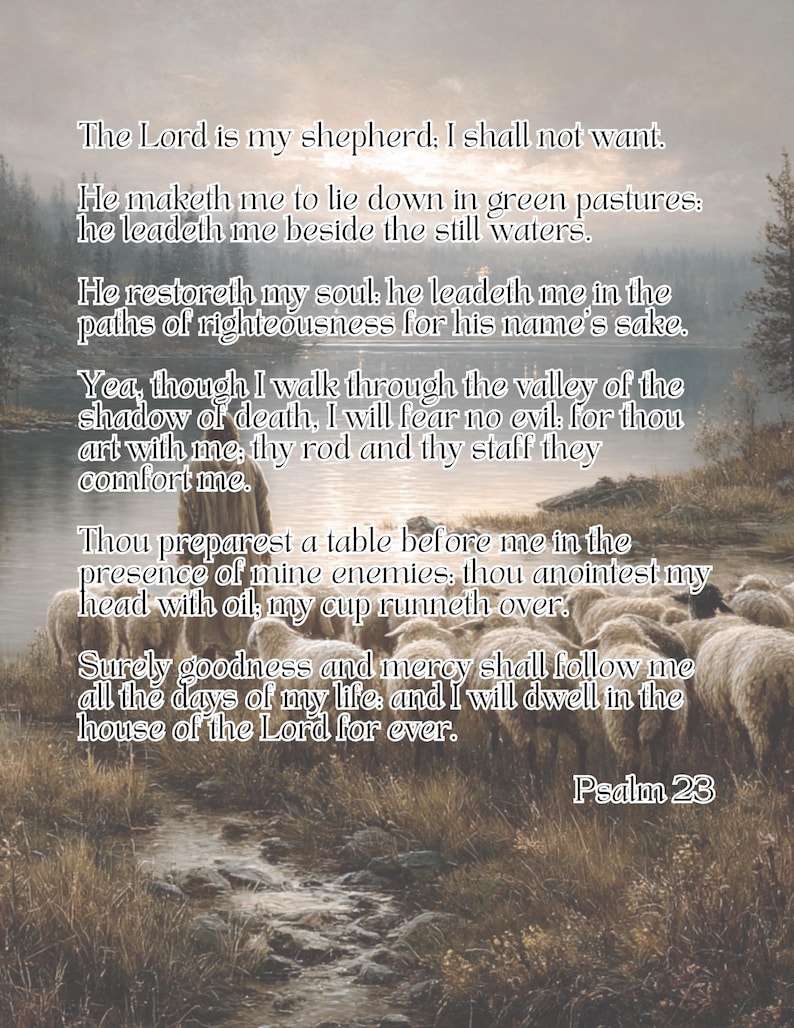 Psalm 23 Bible Study: Faith-based Lesson With Journal Prompts (digital ...