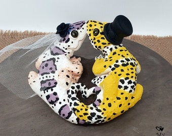Geckos Lizard Wedding Cake Topper