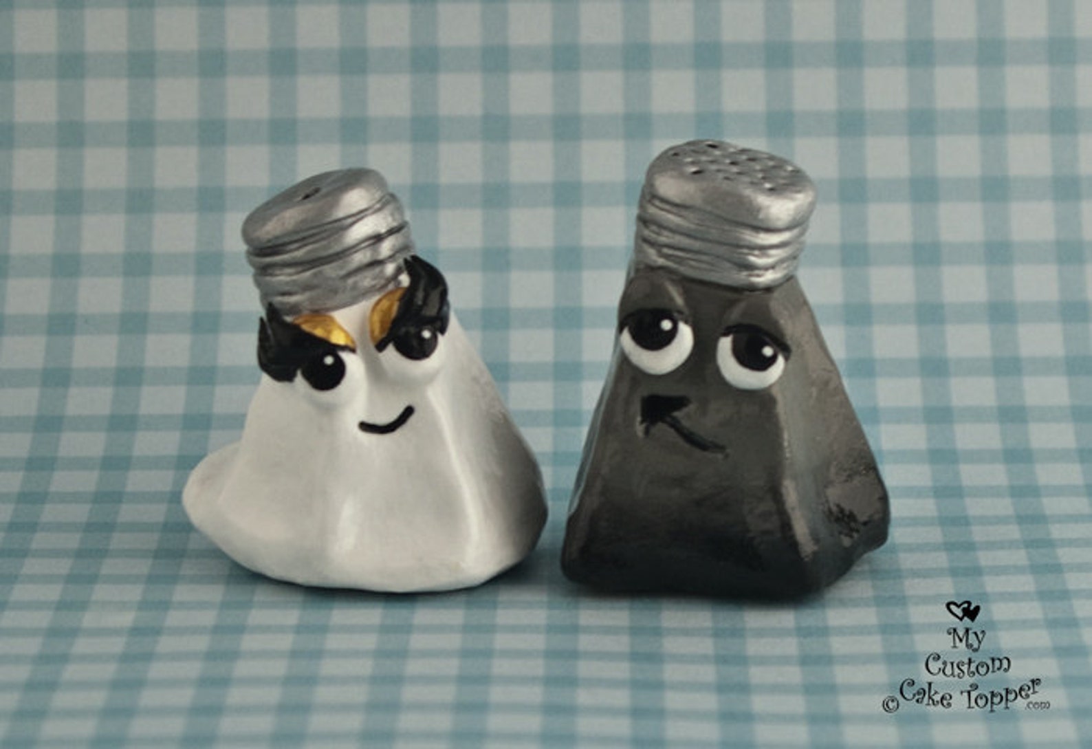 Salt and Pepper Wedding Cake Topper Etsy