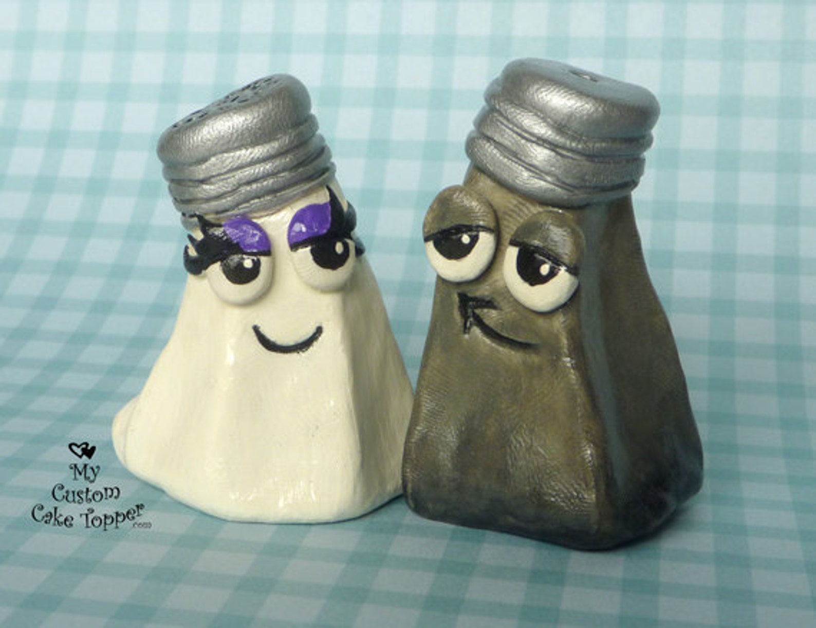 Salt and Pepper Wedding Cake Topper Etsy
