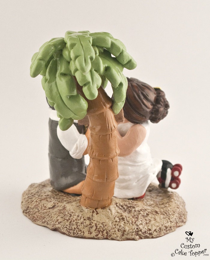 Beach Bride And Groom Wedding Cake Topper Figurine Destination