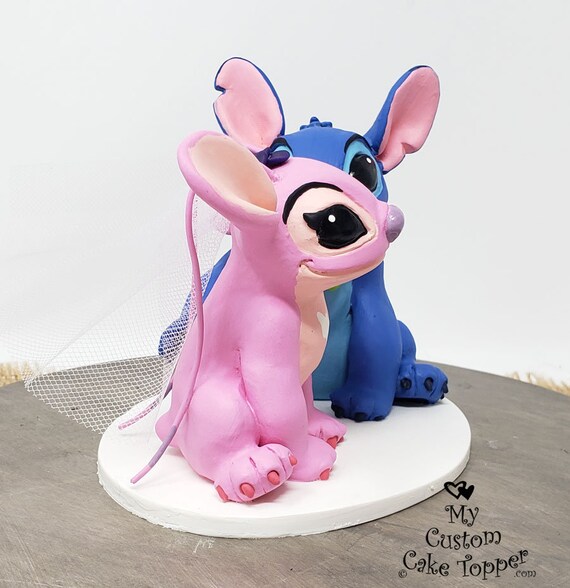 Stitch And Angel Wedding Cake Topper Figurine Lilo And Etsy