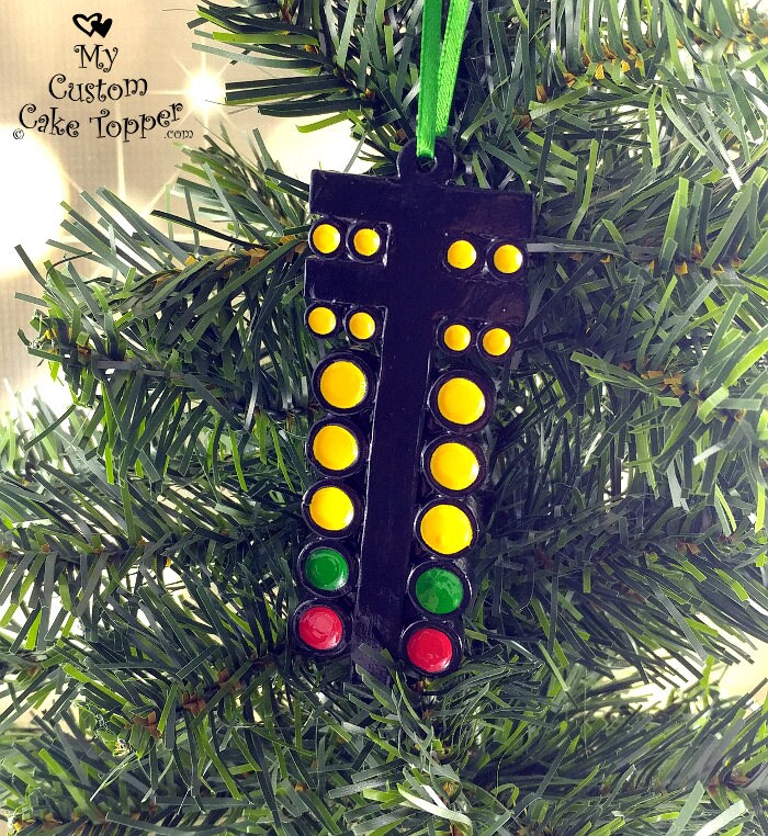 Drag Racing Light Christmas Tree Ornament Etsy