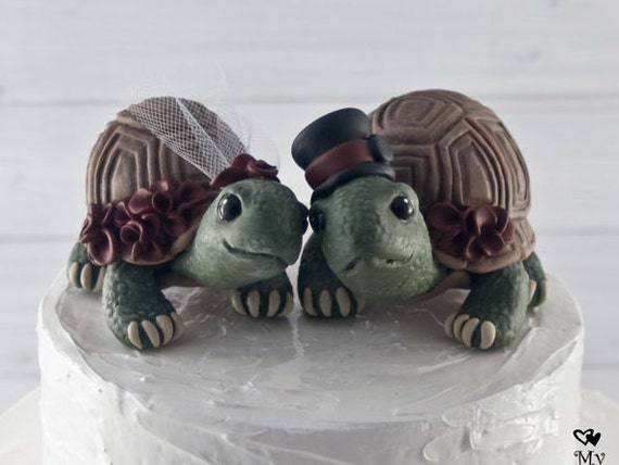 Bride And Groom Beach Theme Vintage Wedding Cake Toppers