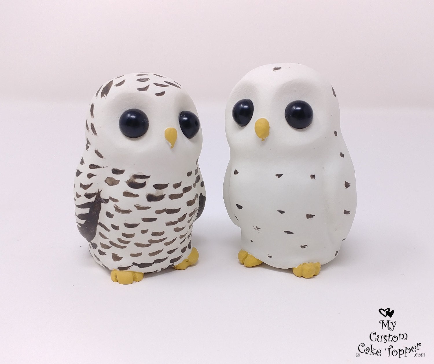 Cute Cartoon Owls Owl Wedding Cake Topper Cute Snowy Owls