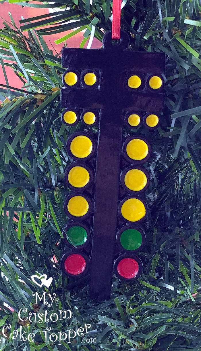 Drag Racing Light Christmas Tree Ornament Etsy