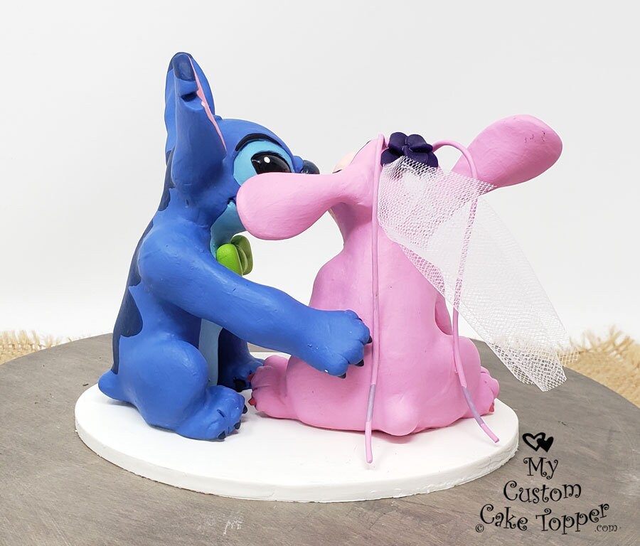 Stitch and Angel Wedding Cake Topper Figurine Lilo and Etsy