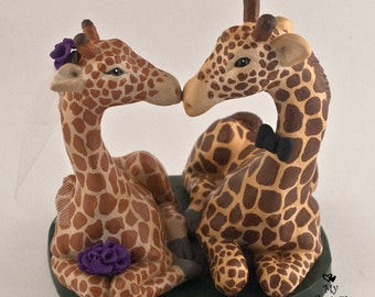 Giraffes Wedding Cake Topper