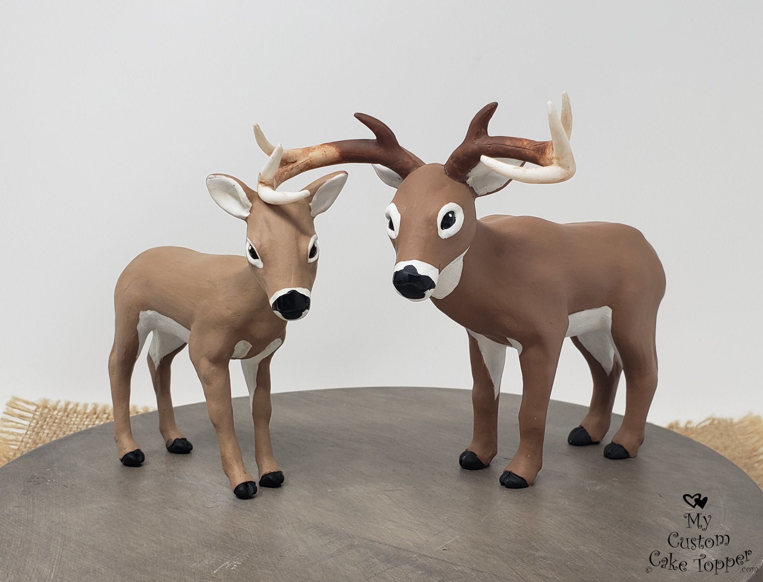 アイデア白い鹿飾り置物1対