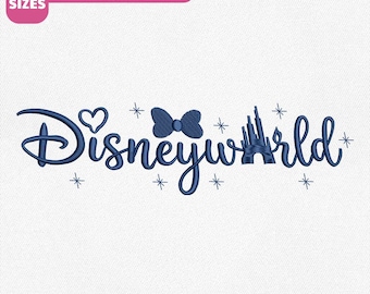 Disneyworld Mouse Machine Embroidery File, Magic Kingdom Design (Instant Download)