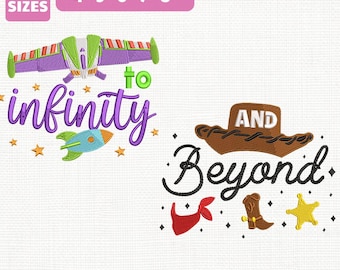 Disney Toy Story To Infinity And Beyond Machine Embroidery File (Instant Download)
