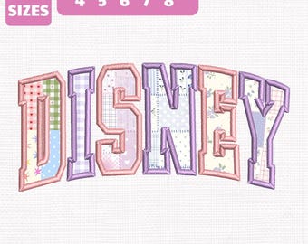 Disney Applique Machine Embroidery File, Family Vacation Trip Design (Instant Download)