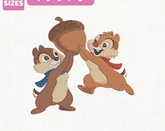 Disney Chip And Dale Machine Embroidery File, Magic Kingdom Design (Instant Download)
