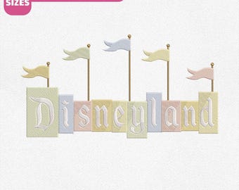 File per ricamo a macchina del castello di Disneyland, disegno del Disney Magic Kingdom (download immediato)