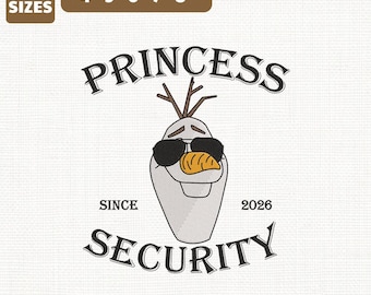 Princess Secretty Olaf Maschinen Stickdatei Vatertag (Instant Download)