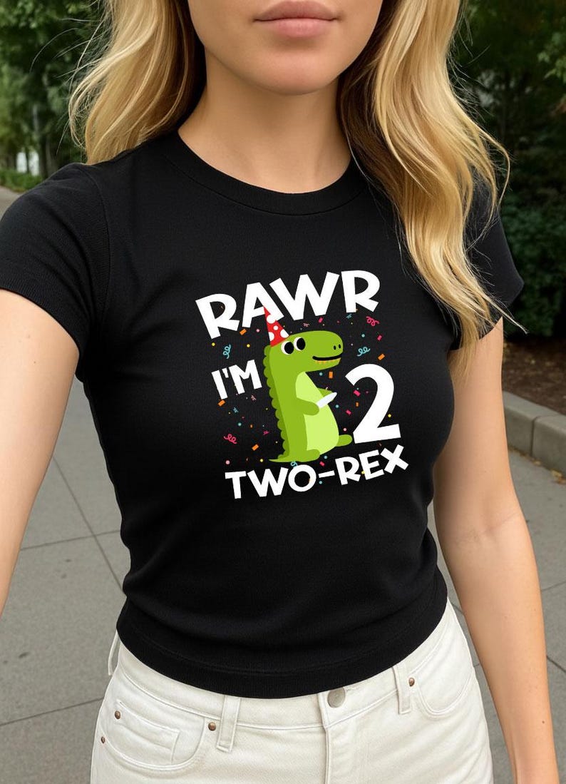 Rawr I'm 2 Cute Two Rex T-rex 2nd Birthday Dinosaur Party PNG Digital ...