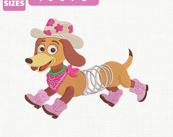 File per ricamo del cane western Slinky di Toy Story, regalo per gli amanti dei cani Disney (download immediato)