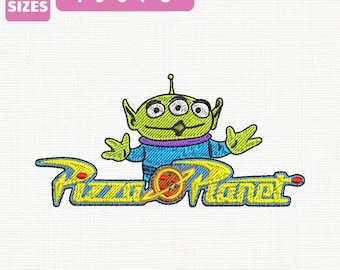 Toy Story Pizza Planet Machine Embroidery File, Disney Alien (Instant Download)