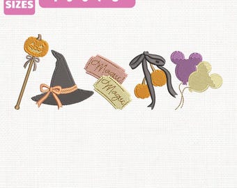 Disney Magical Castle Halloween Stickdatei, Magic Kingdom Design (Instant Download)