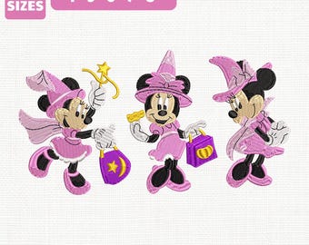 File per ricamo a macchina di Minnie Mouse Disney, design coordinato per tutta la famiglia (download immediato)
