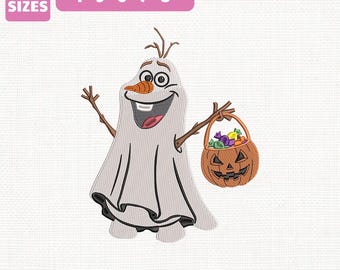 File per ricamo a macchina di Olaf, fantasma di Halloween, tema Disney Frozen (download immediato)