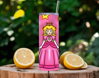 Princess Peach Tumbler: Super Mario 20oz Travel Mug