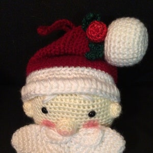 MAKE AN OFFER Hand crocheted Santa Ornament image 2