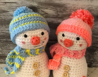 6 Inch Snow Buddies-Hand Crocheted - Choose Color
