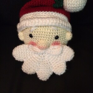 MAKE AN OFFER Hand crocheted Santa Ornament image 4