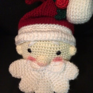 MAKE AN OFFER Hand crocheted Santa Ornament image 7