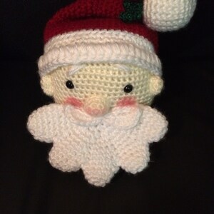 MAKE AN OFFER Hand crocheted Santa Ornament image 3