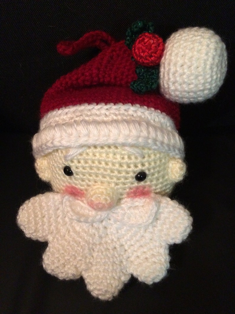MAKE AN OFFER Hand crocheted Santa Ornament image 10
