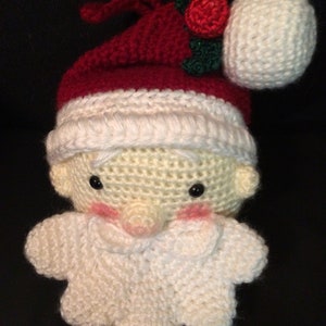 MAKE AN OFFER Hand crocheted Santa Ornament image 9