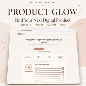 Product Glow | Etsy Product Idea Finder | Digital Product Planner | Web App