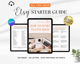 Etsy Shop Launch Guide | Beginner Seller Starter Worksheet