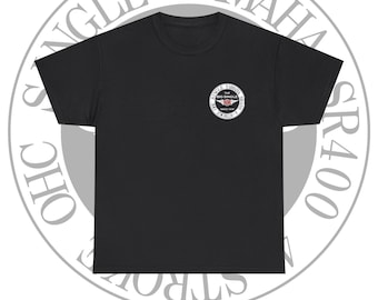 Yamaha SR400 THE BIG SINGLE Bikers Emblem T-Shirt (A1 Series Black Edition) ｜ BikersPremier