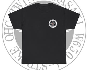 Kawasaki W650 THE VERTICAL TWIN Bikers Emblem T-Shirt (A1 Series Black Edition) ｜ BikersPremier