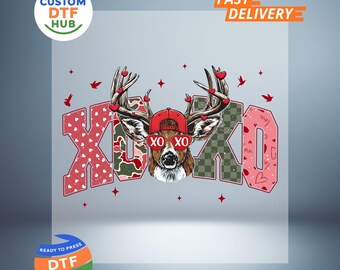 Valentine Buck DTF Transfer: Boys Valentine Iron On Ready To Press
