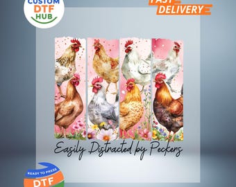 Funny Chicken DTF Transfer: Farm Life Ready To Press