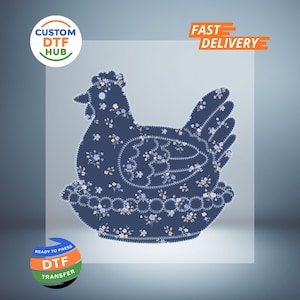 Secondhand Hen In A Nest DTF Transfer: Pressklar, Mormor Strykbar Dekal, Secondhandälskare