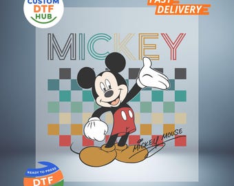 Retro Mickey Mouse DTF Transfer: Disney Ready To Press