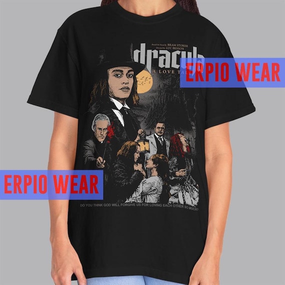 Dracula A Love Tale 2025 Movie T-shirt Bram Stoker & Luc Besson