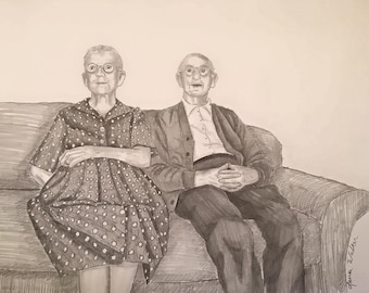 11x14, 2 people full body, couple, person and a pet, Pencil drawing, drawing of a couple, people drawing, pencil portrait