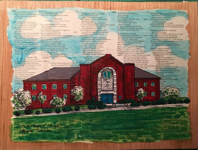 9x12, house, barn, illustration, made to order, from photo, collage image 2