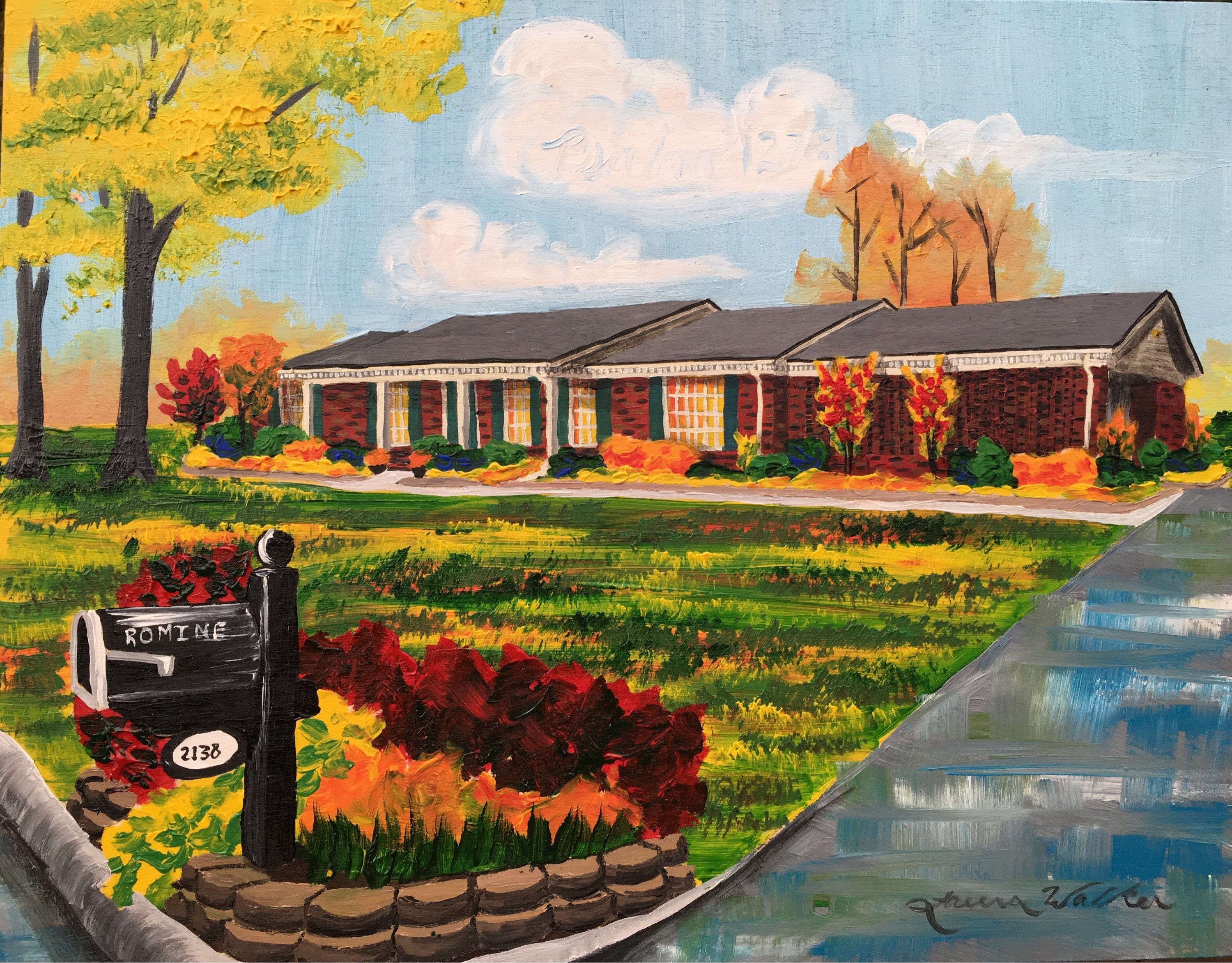 Custom Painting of House Acrylic House Painting 11x14 House Etsy