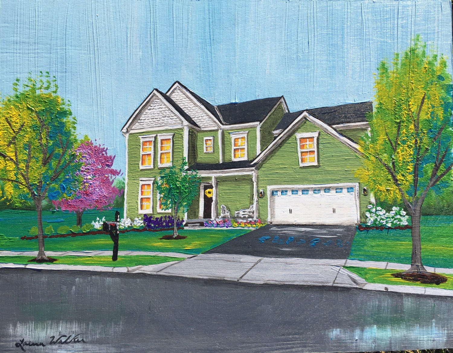 Custom Painting of House Acrylic House Painting 11x14 House Etsy
