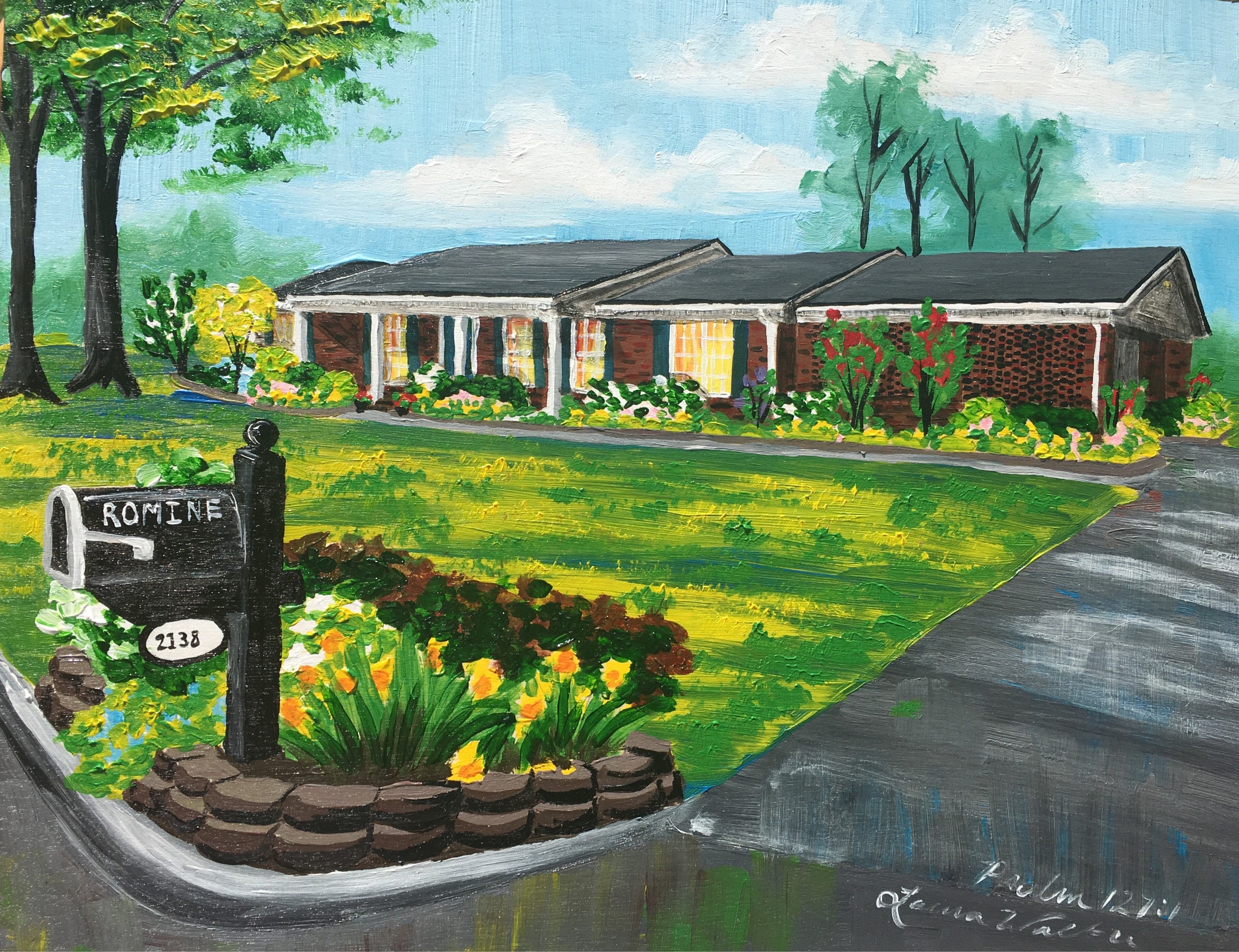 Custom Painting of House Acrylic House Painting 11x14 House Etsy