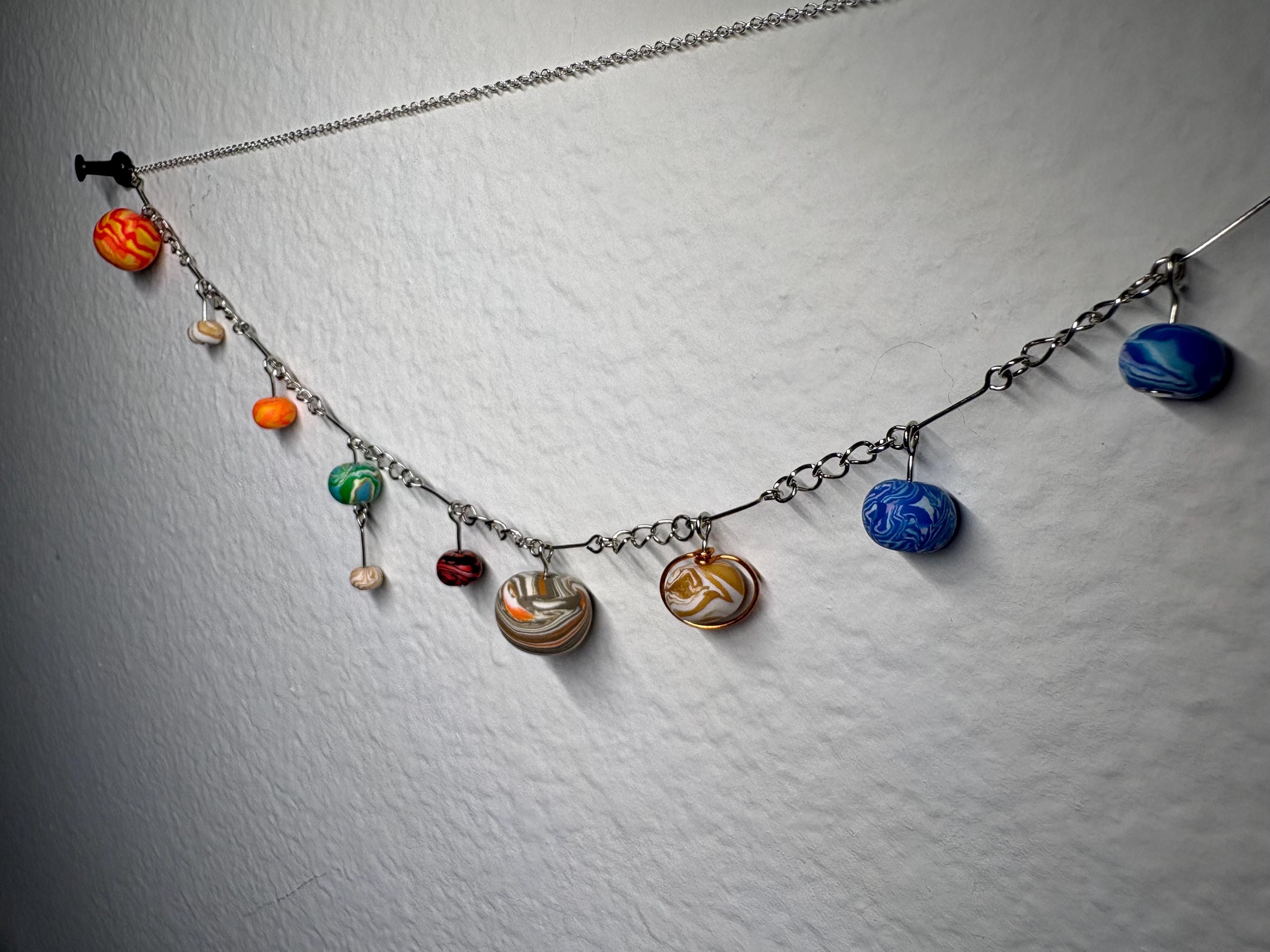 Solar System Chain Rapper Solar System Planet Chain Necklace Handmade Beads - Etsy
